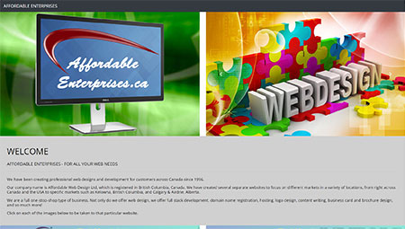 Affordable Enterprises is affiliated with Affordable Web Design Ltd, helping customers be found through internet searches since 1996.